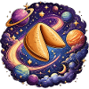 Weltraum-Fortune Cookies im Kosmos