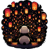 Panda Lantern Festival in the Moonlight