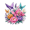 Origami Wings Floral Splendour
