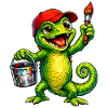 Caméléon avec couleur