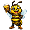Bee with honey