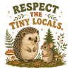 Respect The Tiny Locals Hedgehog Retro