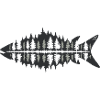 Fischer Natur Fischwald Minimalistisch