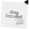 Stay Focused Sticky Note Motivational Graphic