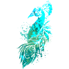 Splash Art Blue Peacock
