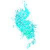 Splash Art Blue Peacock