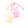 Skateboarder Retro