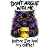 Katze Kaffee Aquarell Morgenmuffel
