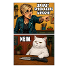 Küchenkonfrontation: Mutige Chefin vs Katze