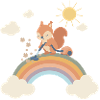 Squirrel sucks the rainbow
