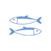 Quality Sardines – Blue Illustration