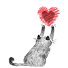 Heart paw cat grabs heart