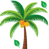 Tropische Palme Bunt
