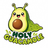 Cute Avocado Slug Holy Guacamole Pun