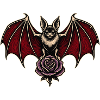 Vampire Bat and Rose Gothic Art