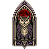 Gothic Arch Owl Blood Moon