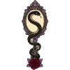 Serpent and Mirror Gothic Rose