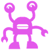 Cheerful Purple Robot