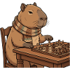 Capybara spielt Schach