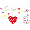 Herzen mit Blumenreigen