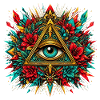 All Seeing Eye Providence Triangle Flowers