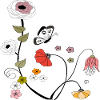 Flowers with Butterfly
