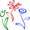 Three flowers