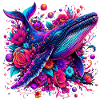 Cosmic Whale Universe Flowers Surrealism