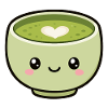 Kawaii Matcha Tea Cup With Heart