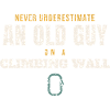 Old Guy On A Climbing Wall