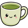 Kawaii Winking Matcha Green Tea Cup