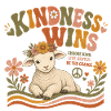 Kindness Wins Lamb Vegan Retro