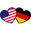 Double Nations Heart USA-Germany