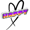 HAPPY Retro Sunset Neon
