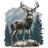 Hirsch mit Geweih
