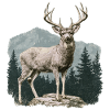 Hirsch mit Geweih