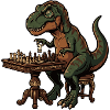 Le T-Rex joue aux échecs