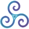 Neon Triskel Spiral