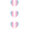 Trans-Flaggenfarben Herzen