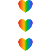 Rainbow Hearts LGBT-Stolz