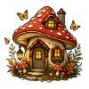 Pilzhaus im Herbstzauber