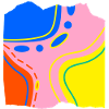 Abstraktes Farbfluss Kunstwerk