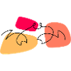 Lineart Krebs mit Farbunterlegung