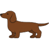 Brown Dachshund Silhouette