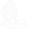 Mermaid sitting