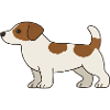 Beagle Cartoon Dog White Brown