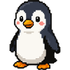 Pixel Penguin : esthétique rétro ludique