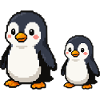 Pixel Penguin Duo