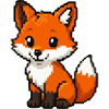 Retro Pixel Fox Cuddly Fox