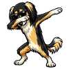 Dabbing Saluki im Comic Stil